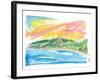 Baie de Saint Jean Caribbean Sunset in St Barths-M. Bleichner-Framed Art Print