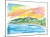 Baie de Saint Jean Caribbean Sunset in St Barths-M. Bleichner-Mounted Art Print