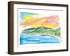 Baie de Saint Jean Caribbean Sunset in St Barths-M. Bleichner-Framed Art Print