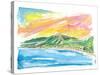 Baie de Saint Jean Caribbean Sunset in St Barths-M. Bleichner-Stretched Canvas