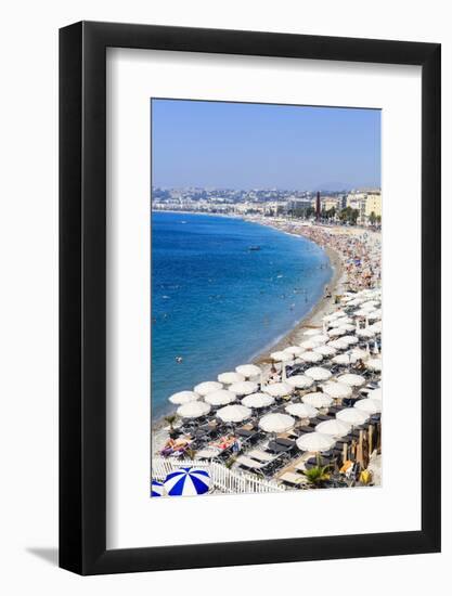 Baie Des Anges and Beach-Amanda Hall-Framed Photographic Print