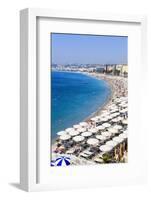 Baie Des Anges and Beach-Amanda Hall-Framed Photographic Print