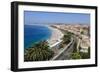 Baie Des Anges and Promenade Anglais-Amanda Hall-Framed Photographic Print