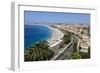 Baie Des Anges and Promenade Anglais-Amanda Hall-Framed Photographic Print