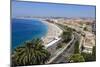 Baie Des Anges and Promenade Anglais-Amanda Hall-Mounted Photographic Print