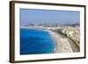 Baie Des Anges and Promenade Anglais-Amanda Hall-Framed Photographic Print