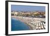 Baie Des Anges and Promenade Anglais-Amanda Hall-Framed Photographic Print