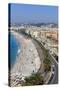 Baie Des Anges and Promenade Anglais-Amanda Hall-Stretched Canvas