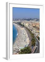 Baie Des Anges and Promenade Anglais-Amanda Hall-Framed Photographic Print