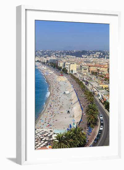 Baie Des Anges and Promenade Anglais-Amanda Hall-Framed Photographic Print