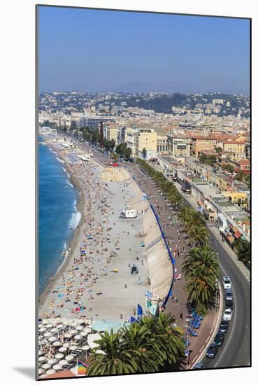 Baie Des Anges and Promenade Anglais-Amanda Hall-Mounted Photographic Print