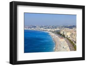 Baie Des Anges and Promenade Anglais-Amanda Hall-Framed Photographic Print