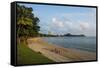 Baie des Citrons beach, Noumea, New Caledonia, Pacific-Michael Runkel-Framed Stretched Canvas