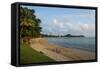 Baie des Citrons beach, Noumea, New Caledonia, Pacific-Michael Runkel-Framed Stretched Canvas