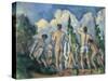 Baigneurs (Bathers)-Paul Cézanne-Stretched Canvas