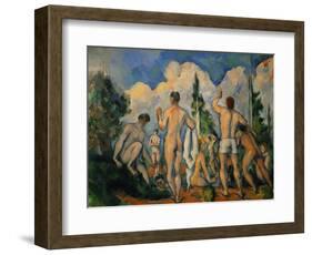 Baigneurs (the bathers). Oil on canvas (1890-1892) 60 x 82 cm R. F. 1965-3.-Paul Cezanne-Framed Giclee Print