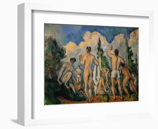 Baigneurs (the bathers). Oil on canvas (1890-1892) 60 x 82 cm R. F. 1965-3.-Paul Cezanne-Framed Giclee Print