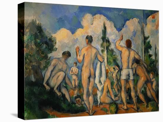 Baigneurs (the bathers). Oil on canvas (1890-1892) 60 x 82 cm R. F. 1965-3.-Paul Cezanne-Stretched Canvas