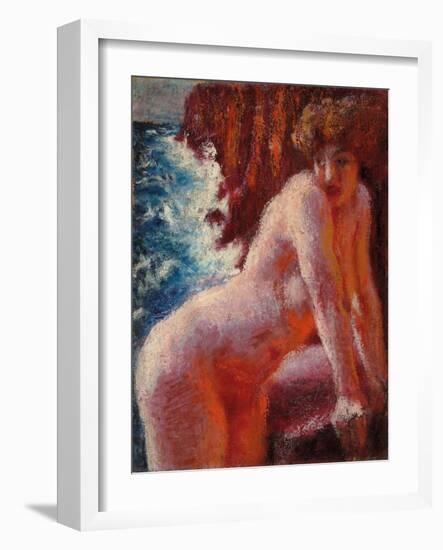 Baigneuse À La Mer, C.1898-1900 (Oil on Canvas)-Roderic O'Conor-Framed Giclee Print