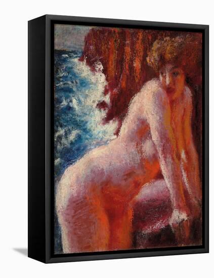 Baigneuse À La Mer, C.1898-1900 (Oil on Canvas)-Roderic O'Conor-Framed Stretched Canvas