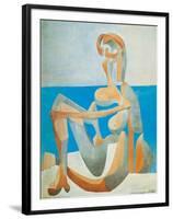 Baigneuse Assise au Bord de la Mer, c.1930-Pablo Picasso-Framed Art Print