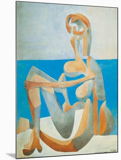 Baigneuse Assise au Bord de la Mer, c.1930-Pablo Picasso-Mounted Art Print