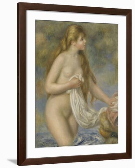 Baigneuse aux cheveux longs-Pierre-Auguste Renoir-Framed Giclee Print