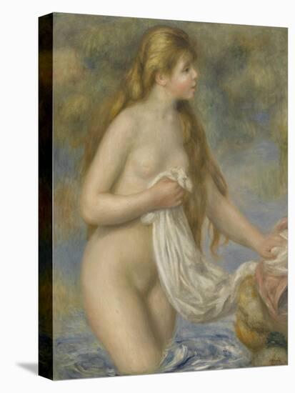Baigneuse aux cheveux longs-Pierre-Auguste Renoir-Stretched Canvas