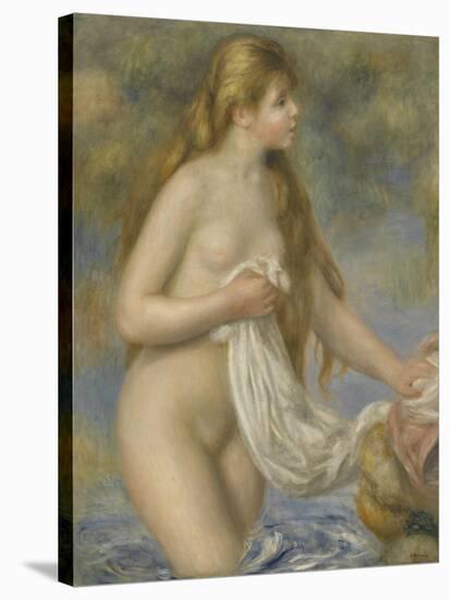 Baigneuse aux cheveux longs-Pierre-Auguste Renoir-Stretched Canvas