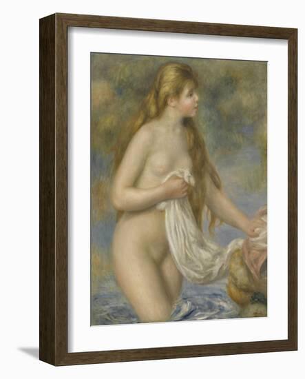 Baigneuse aux cheveux longs-Pierre-Auguste Renoir-Framed Giclee Print