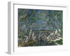 Baigneuses (Bathers) Oil on canvas, 1902-1906 73.5 x 92.5 cm .-Paul Cezanne-Framed Giclee Print