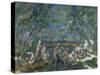 Baigneuses (Bathers) Oil on canvas, 1902-1906 73.5 x 92.5 cm .-Paul Cezanne-Stretched Canvas