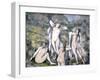 Baigneuses nues-Paul Cézanne-Framed Giclee Print