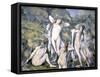 Baigneuses nues-Paul Cézanne-Framed Stretched Canvas