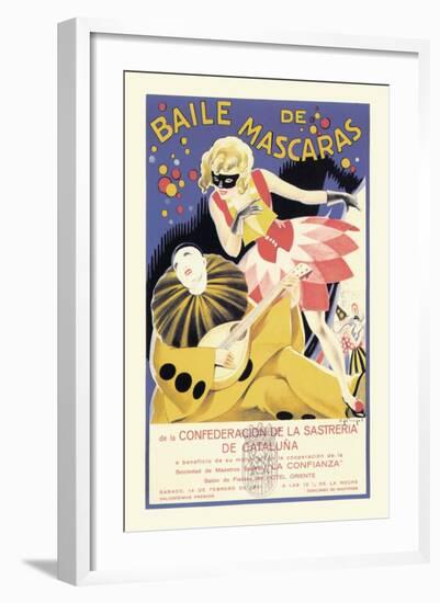 Baile de Mascaras-null-Framed Art Print