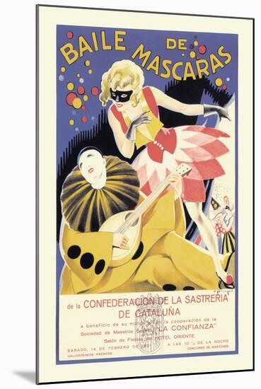 Baile de Mascaras-null-Mounted Art Print