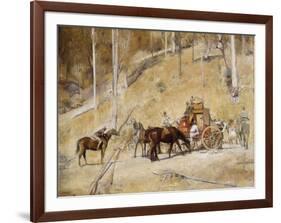 Bailed up-Tom Roberts-Framed Giclee Print