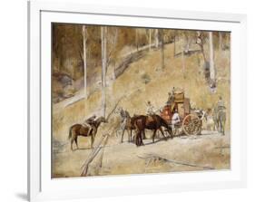 Bailed up-Tom Roberts-Framed Giclee Print