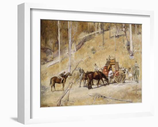 Bailed up-Tom Roberts-Framed Giclee Print