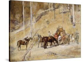 Bailed up-Tom Roberts-Stretched Canvas