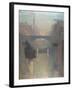 Bailey Bridge, Manchester, 1912 (Oil on Jute)-Adolphe Valette-Framed Giclee Print