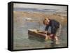 Bailing Out the Boat-William Marshall Brown-Framed Stretched Canvas