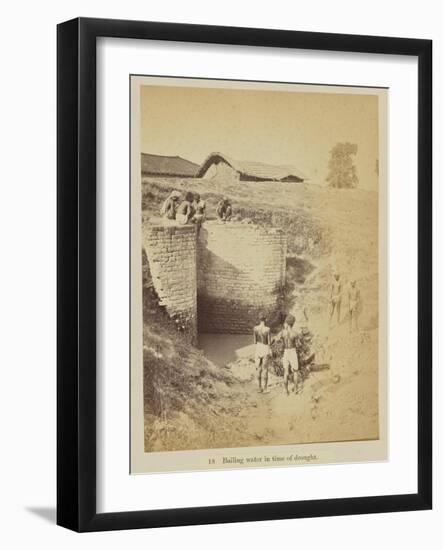 Bailing water in time of drought, 1877-Oscar Jean Baptiste Mallitte-Framed Giclee Print