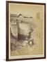 Bailing water in time of drought, 1877-Oscar Jean Baptiste Mallitte-Framed Giclee Print