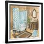 Bain de Cru II - Blue-Gregory Gorham-Framed Premium Giclee Print