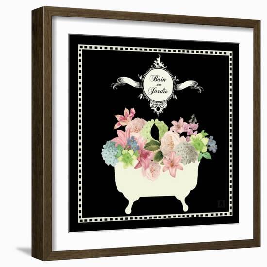 Bain du Jardin I Black-Sarah Mousseau-Framed Art Print