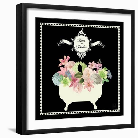 Bain du Jardin I Black-Sarah Mousseau-Framed Art Print