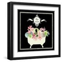 Bain du Jardin I Black-Sarah Mousseau-Framed Art Print