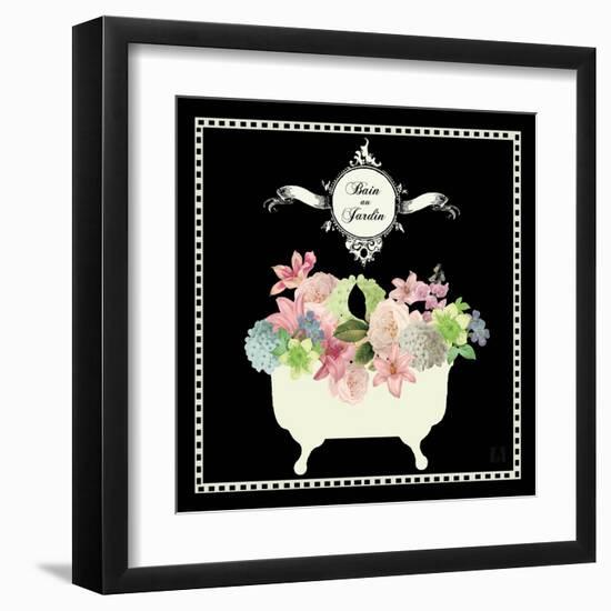 Bain du Jardin I Black-Sarah Mousseau-Framed Art Print