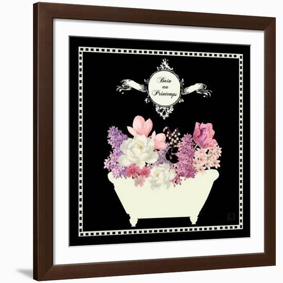 Bain du Jardin II Black-Sarah Mousseau-Framed Art Print